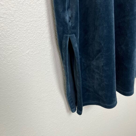 J. Jill Pure Jill Women's Medium Ocean Blue Velour Long Sleeve V-Neck Tunic Top - Picture 5 of 7